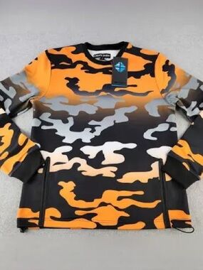 Create 2MRW Orange Camouflage Crewneck Sweatshirt